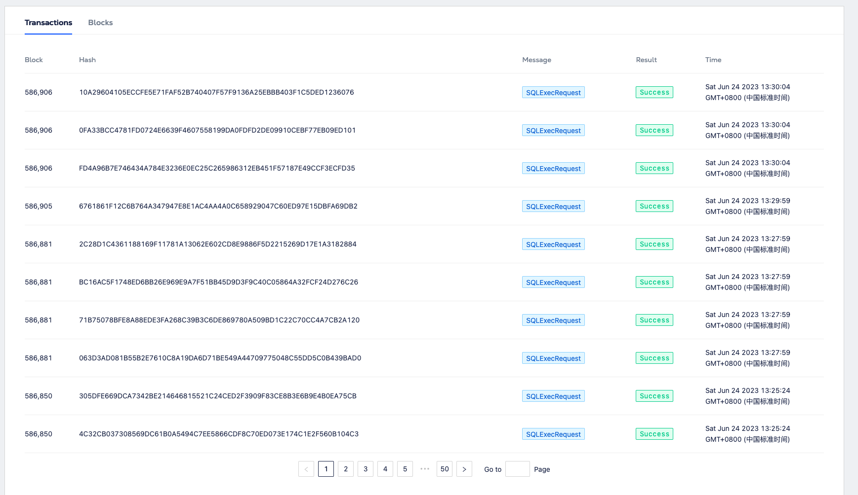 Transaction List